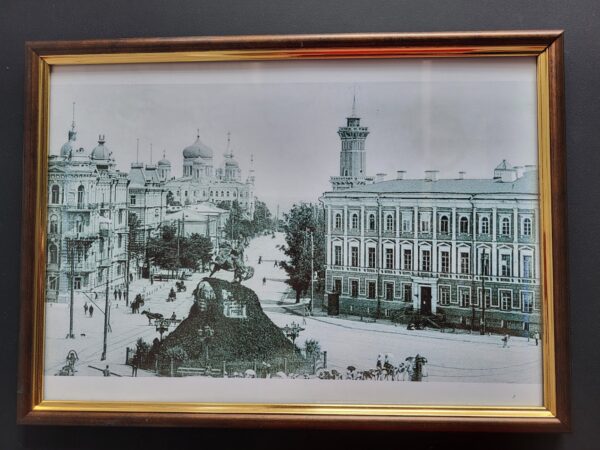 Настінна картина (фото) в рамці з фотографією панорама Старого Києва.