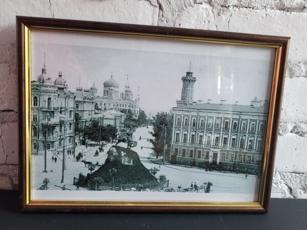Настінна картина (фото) в рамці з фотографією панорама Старого Києва.