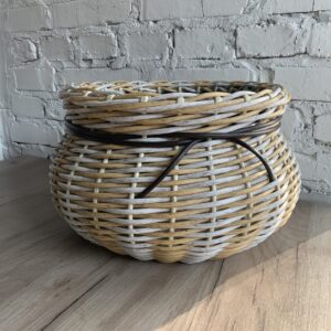 кашпо великий круглий соломяний 16л