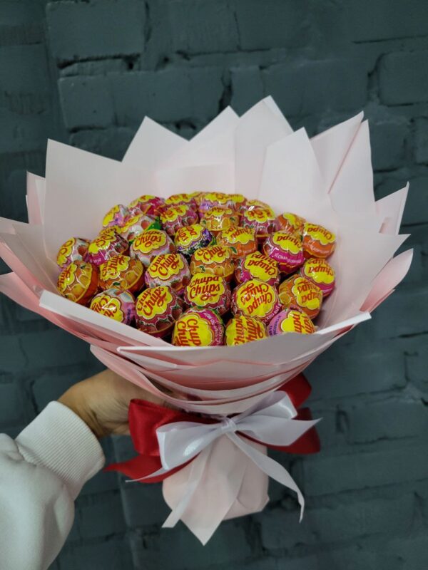солодкий букет з цукерками Chupa Chups