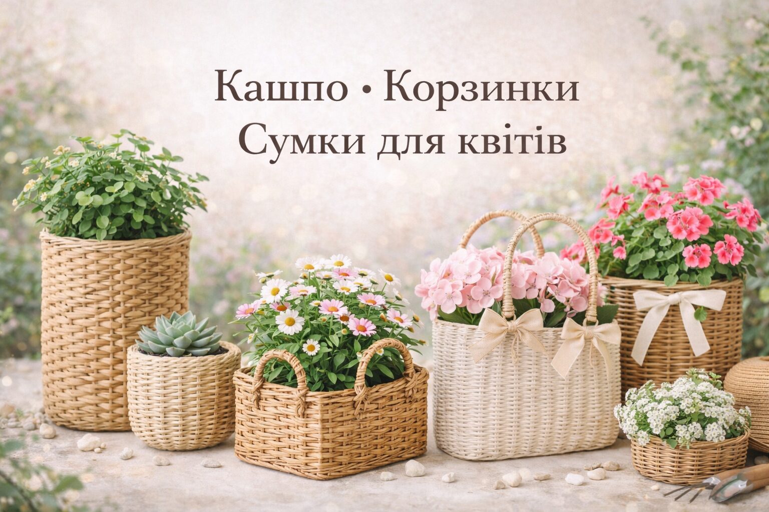 кашпо корзинки сумки для квітів
