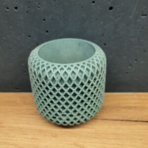 горщик з бетону зелений - маленький 7х7 см