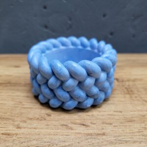 підсвічник з бетону маленький - колір синій