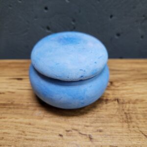 підсвічник з кришечкою з бетону. колір синій