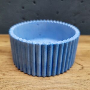 підсвічник з бетону з полосою, колір синій