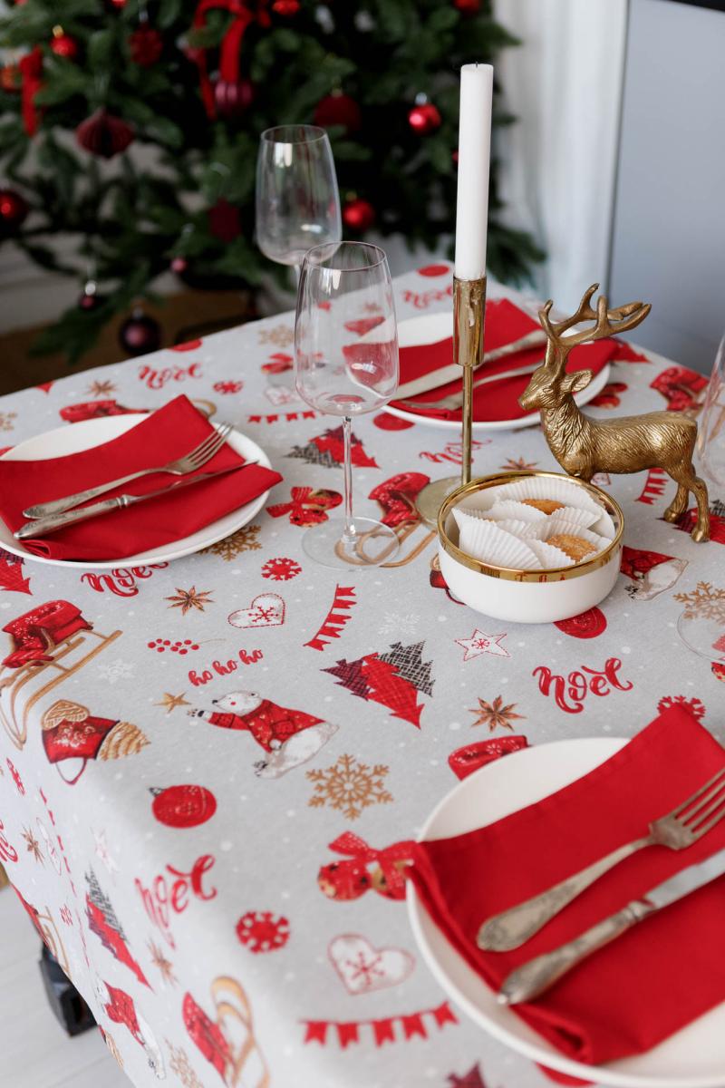 Новорічна скатертина на стіл NOEL