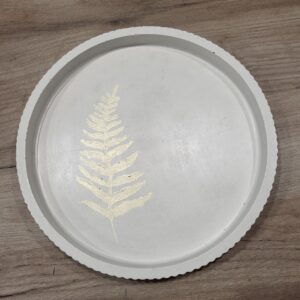 підсвічник з бетону, круглий з ребристим кантом