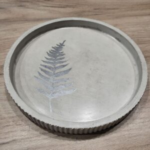 підсвічник з бетону, круглий з ребристим кантом