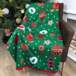 Плед новорiчний Печиво Зелений 130Х170СМ