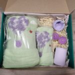 Подарунковий набір (набір рушників зелений+підсвічники 2 шт)