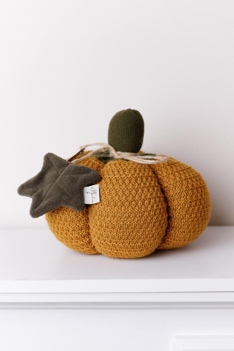 Декоративний виріб Pumpkin охра D15СМ