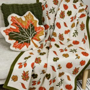 набір плед Happy Fall 90Х130СМ та подушка-лист