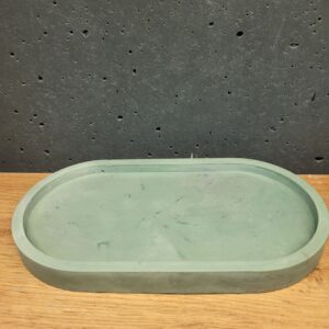 підставка з бетону — маленька для кашпо та підсвічників - зелена