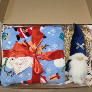 подарунковий набір: плед та гном іграшка