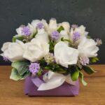 Букет білих троянд з мила (маленький)