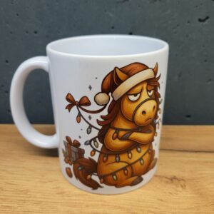 Чашка святковий дизайн із конем