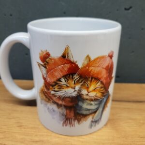 Чашка котики в шапках