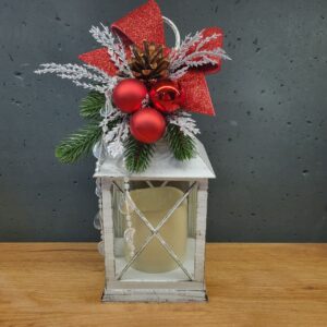 Ліхтар з декором та LED свічкою