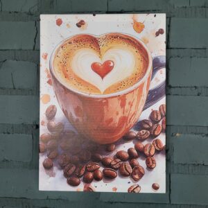 Картина холст кава в чашці. Розміри 35х25см
