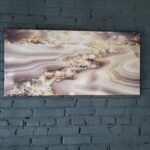 Картина холст Абстрація із золотом. Розміри 55х115см