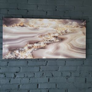 Картина холст Абстрація із золотом. Розміри 55х115см