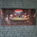 Картина холст Собаки грають в покер. Розмір 115х55см