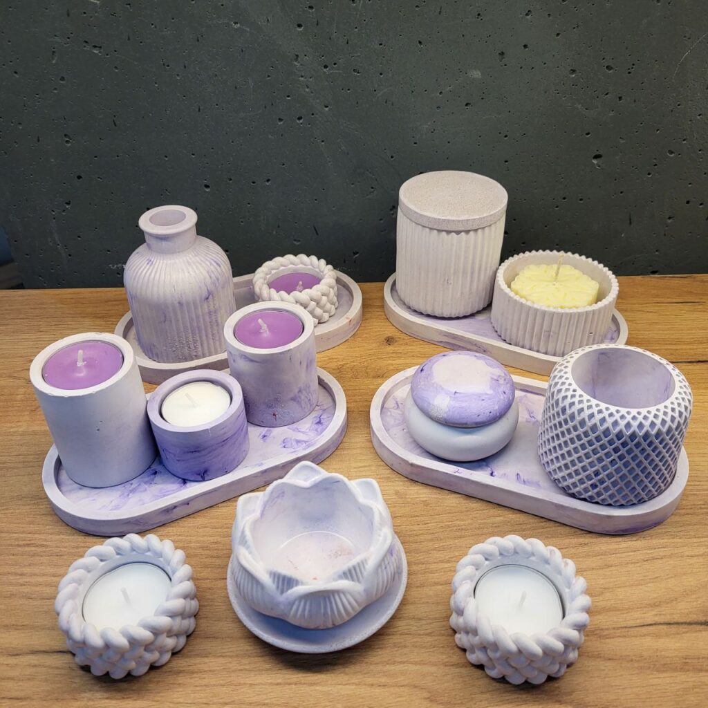 набір виробів з бетону 16 предметів