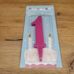 свічки на торт - цифри рожеві