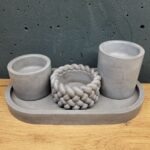 набір виробів з бетону - колір сірий (бетон)