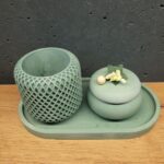 набір виробів з бетону зелений