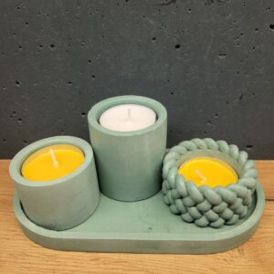 набір виробів з бетону зелений