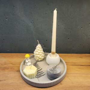 набір виробів з бетону, свічок та сувенір