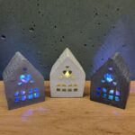 Будиночки з бетону маленькі з Led підсвіткою