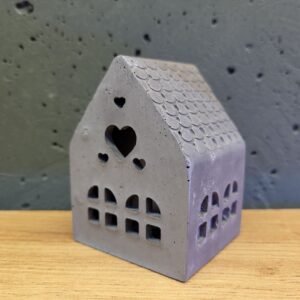 Будиночки з бетону маленькі з Led підсвіткою - колір сірий