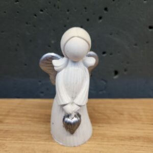 Ангел з бетону (сірий, білий). Розмір: 9х4.5 см - білий