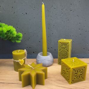 Набір свічок Різдвяний (5шт) - зелений