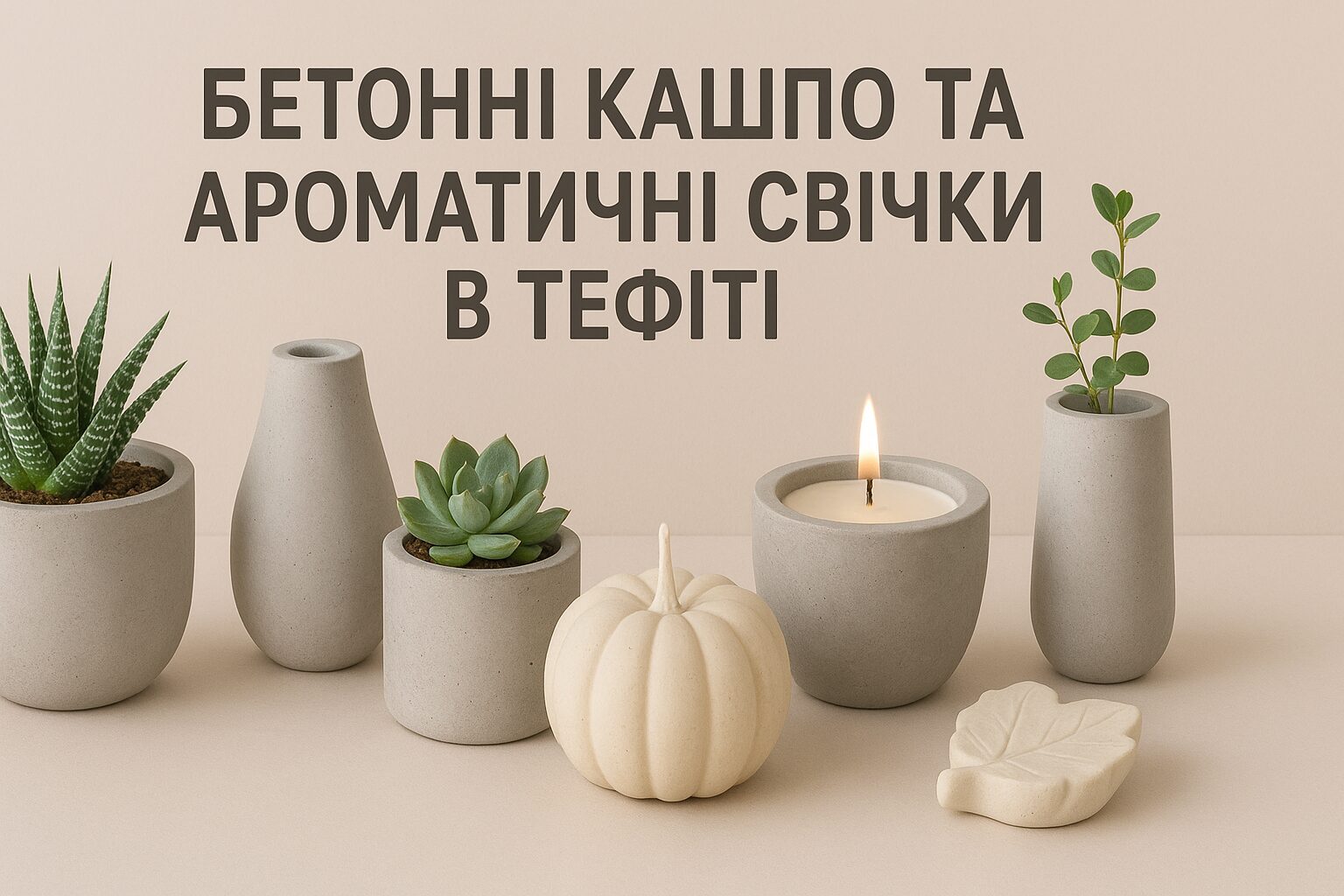 банер кашпо та свічки