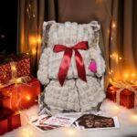 подарунковий набір: плед ведмедик та брелок