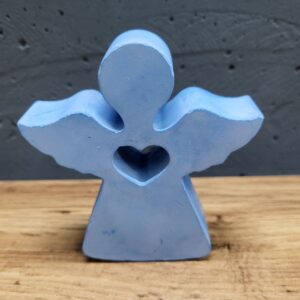 ангел з бетону. колір синій. висота 11см
