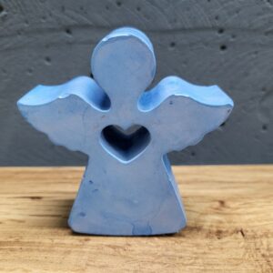 ангел з бетону. колір синій. висота 8см