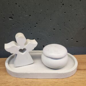 набір виробів з бетону білий з Ангелом