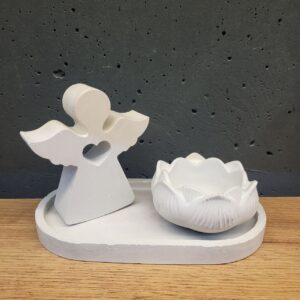 набір виробів з бетону білий з Ангелом