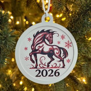 Іграшка на ялинку Вогняний кінь