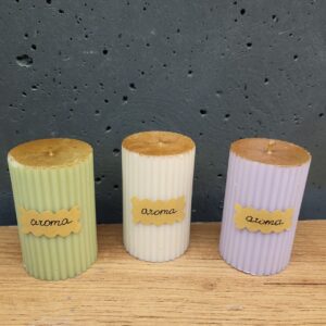 Свічка ароматизована стовпова, ребриста