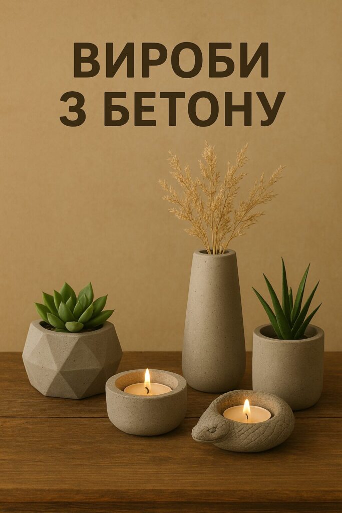 вироби з бетону та гіпсу