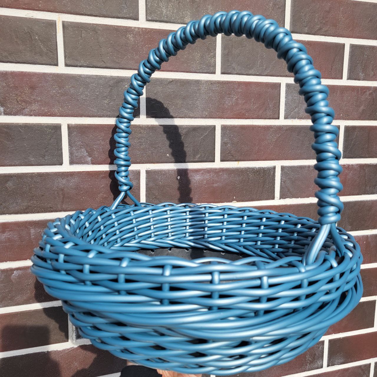 Кошик з ротангу сірий металік