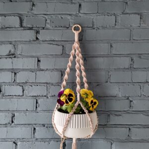 В'язаний підвісний кошик