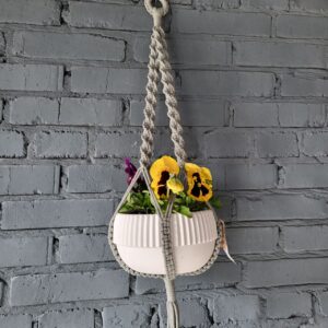 В'язаний підвісний кошик