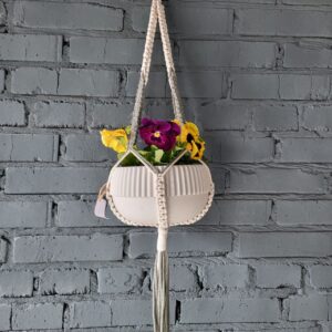 В'язаний підвісний кошик