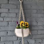 В'язаний підвісний кошик